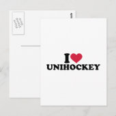 Ik hou van Unihockey Briefkaart (Voorkant / Achterkant)