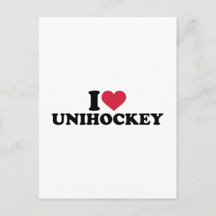 Ik hou van Unihockey Briefkaart