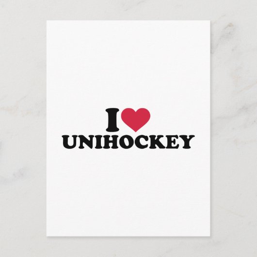 Ik hou van Unihockey Briefkaart (Voorkant)
