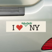 Ik hou van UPSTATE NY Bumpersticker (Op auto)