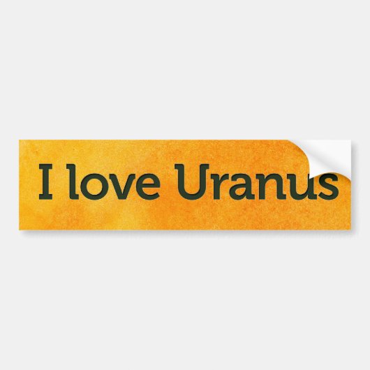 Ik hou van uranus bumpersticker (Voorkant)