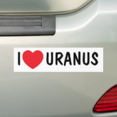 Ik hou van Uranus Bumpersticker (Op auto)