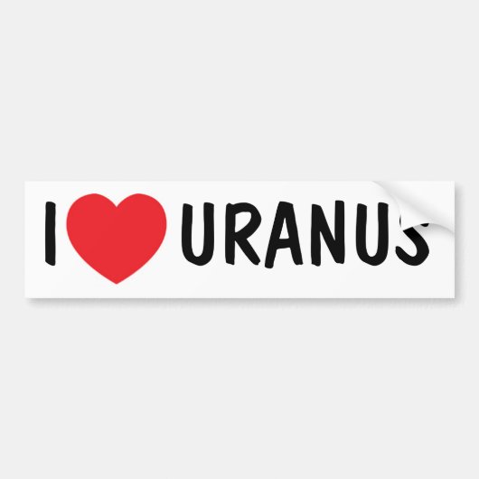 Ik hou van Uranus Bumpersticker (Voorkant)
