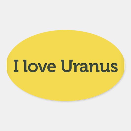 Ik hou van Uranus Sticker (Voorkant)