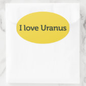 Ik hou van Uranus Sticker (Tas)