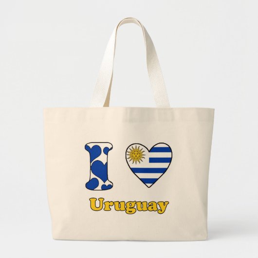 Ik hou van Uruguay Grote Tote Bag (Voorkant)