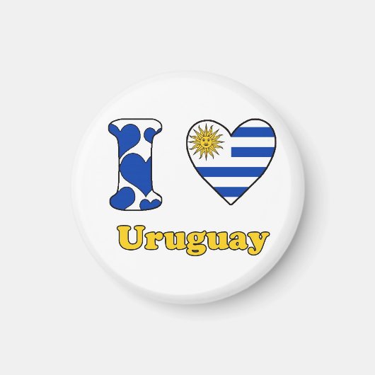 Ik hou van Uruguay Magneet (Voorkant)