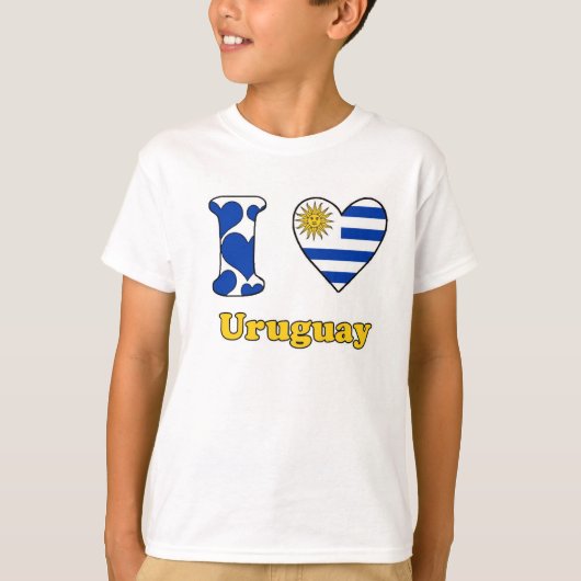 Ik hou van Uruguay T-shirt (Voorkant)