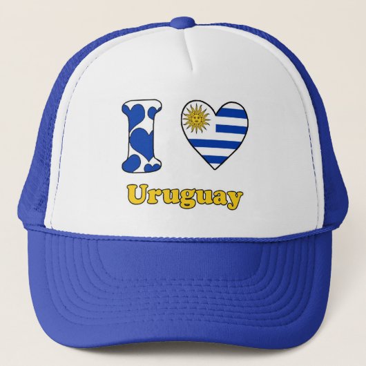 Ik hou van Uruguay Trucker Pet (Voorkant)