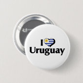 Ik hou van Uruguay Vlag Ronde Button 5,7 Cm (Voorkant /achterkant)