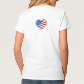 Ik hou van USA Cartoon Hart Vlag T-shirt (Achterkant)