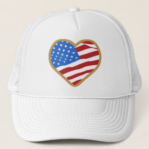Ik hou van USA hart trucker hoed Pet