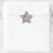 IK HOU VAN USA ONTWERP STER STICKER (Tas)
