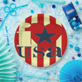 Ik hou van USA Papieren Bord (Feest)