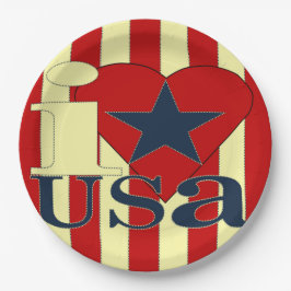 Ik hou van USA Papieren Bord
