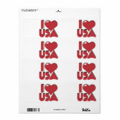 Ik hou van USA Retro 80s Etiket (Full Sheet)