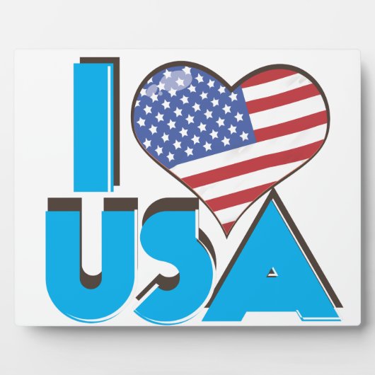 Ik hou van USA Retro 80s Fotoplaat (Voorkant)