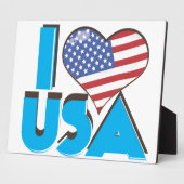Ik hou van USA Retro 80s Fotoplaat (Zijkant)