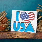 Ik hou van USA Retro 80s Fotoplaat (Zijkant)