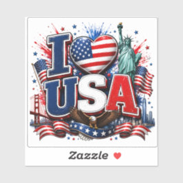 IK HOU VAN USA  | voetbalfan Amerikaan  Sticker