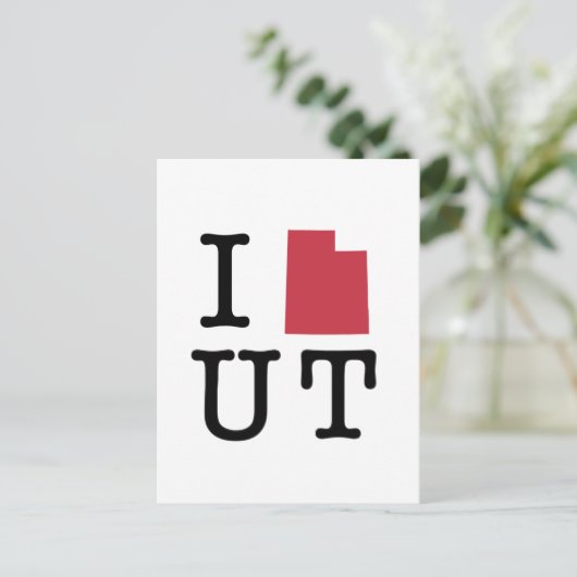 Ik hou van Utah Briefkaart (Staand voorkant)