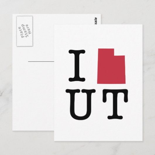Ik hou van Utah Briefkaart (Voorkant / Achterkant)