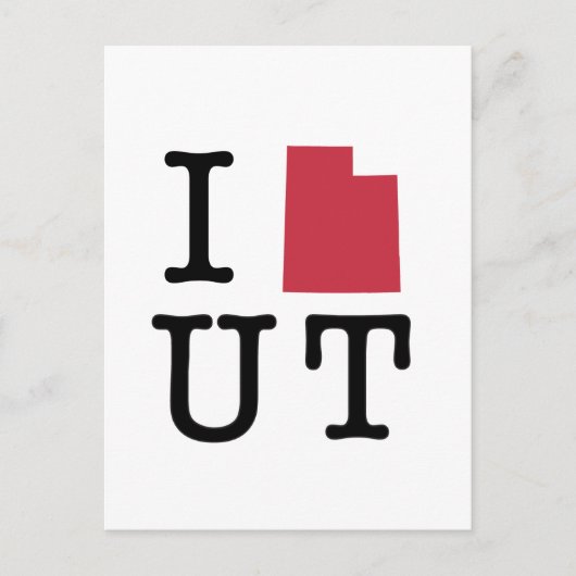 Ik hou van Utah Briefkaart (Voorkant)