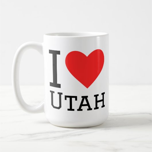 Ik hou van Utah Koffiemok (Links)