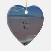 Ik hou van Utah Salt Flats Keramisch Ornament (Rechts)