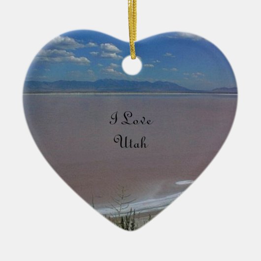 Ik hou van Utah Salt Flats Keramisch Ornament (Voorkant)