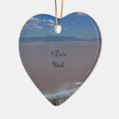 Ik hou van Utah Salt Flats Keramisch Ornament (Links)