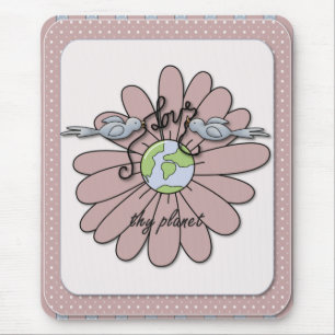 Ik hou van uw planeet milieubewustzijn Mousepad Muismat