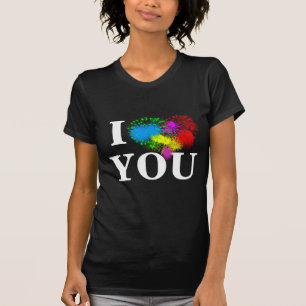 Ik hou van uw vuurwerk grappig aanpasbaar t-shirt