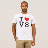 Ik hou van V8 t-shirt (Voorkant volledig)