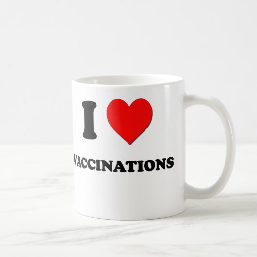 Ik hou van vaccinaties koffiemok (Rechts)