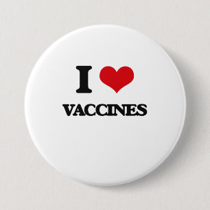 Ik hou van vaccins ronde button 7,6 cm