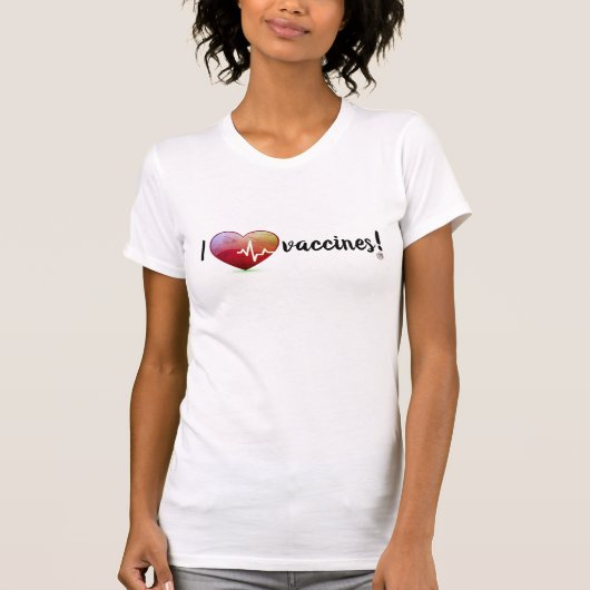 Ik hou van vaccins! t-shirt (Voorkant)