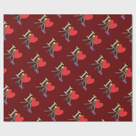 Ik hou van vacuüm cadeaupapier (Vlak)