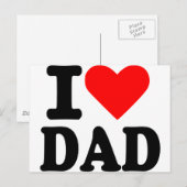 Ik hou van vader briefkaart (Voorkant / Achterkant)