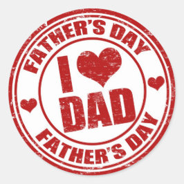 Ik hou van vader ronde sticker