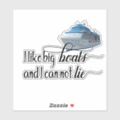 Ik hou van vakantie met grote boten cruiseschepen sticker (Vel)