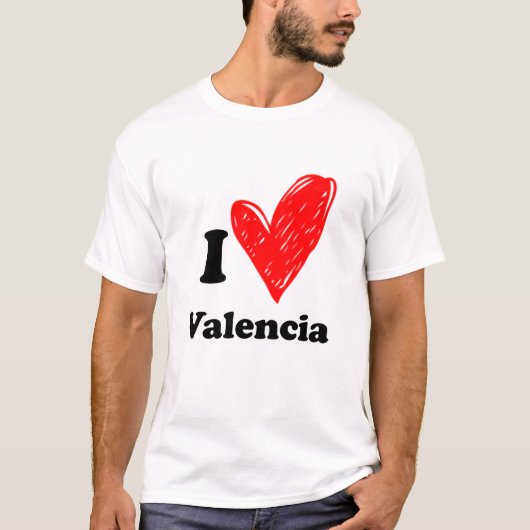 Ik hou van Valencia T-Shirt (Voorkant)