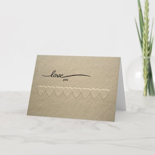 Ik hou van Valentijnsdag Holiday Kaart (Voorkant)