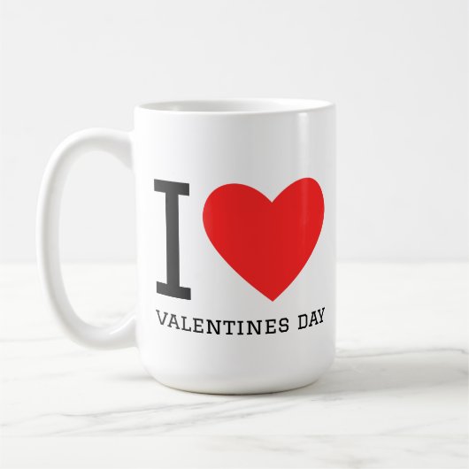 Ik hou van valentijnsdag koffiemok (Links)