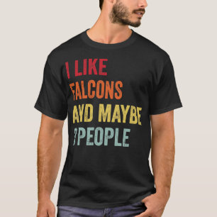 Ik hou van valken misschien 3 mensen t-shirt