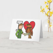 Ik hou van valkerij kaart (Gele Bloem)