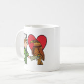 Ik hou van valkerij koffiemok (Voorkant links)