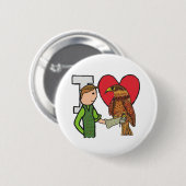 Ik hou van valkerij ronde button 5,7 cm (Voorkant /achterkant)