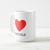 Ik hou van valkparkieten koffiemok (Voorkant links)