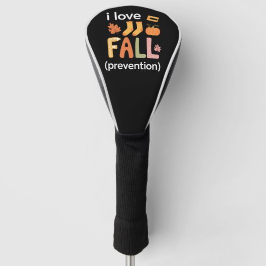 Ik hou van valpreventie golfheadcover (Voorkant)